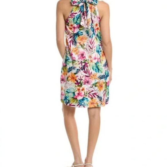 NWT Tommy Bahama Garden of Hope & Courage Floral Silk Halter Dress Womens XL - Picture 2 of 8